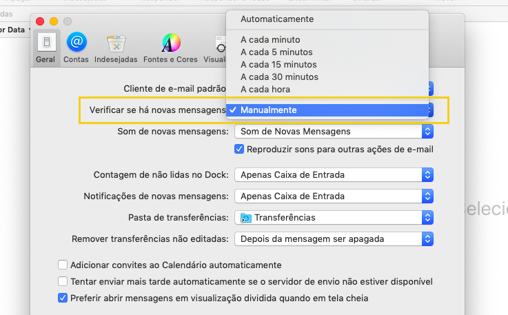 Passo 2 - Selecionar verificação manual